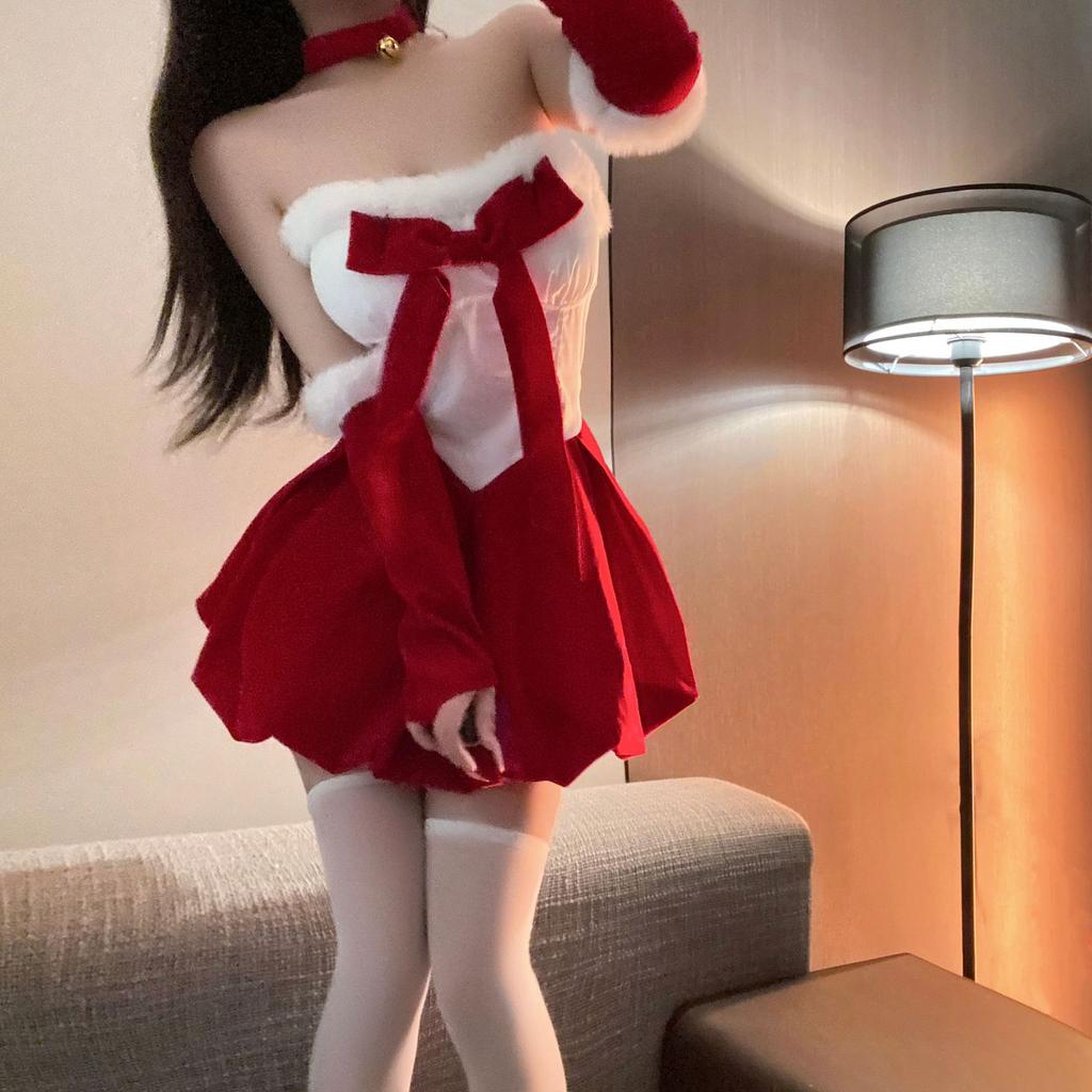 New Christmas Dress Sexy Pure Dress Cosplay Bunny Uniform Suit Sex Lingerie Women