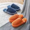 New Cotton Slippers Women's Home Thick-soled Warm Indoor Floor Confinement Shoes Non-slip Couple Autumn and Winter Shoes Men