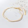 Hermosa J W020 Silver 925 Silver Bracelet Silver Bracelet Gold 14K Bracelet Two-Line Layered Bracelet