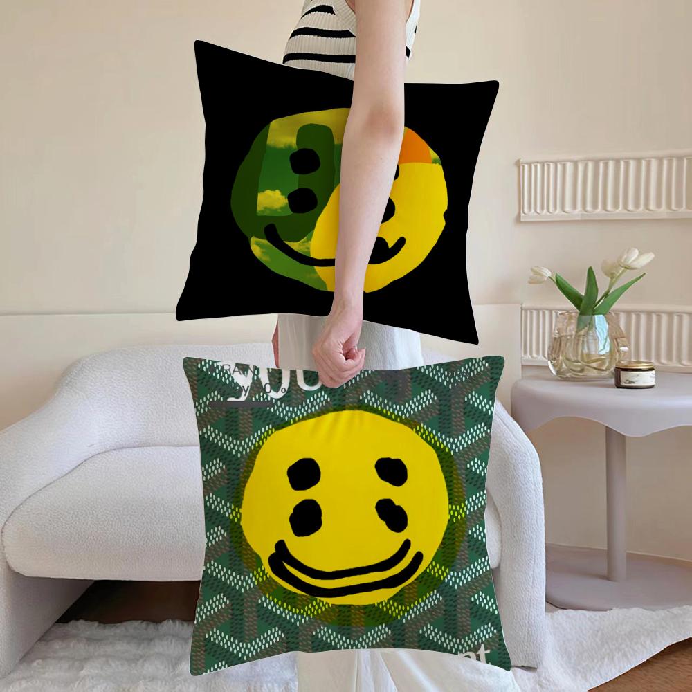 Роскошная наволочка для подушки Luxury Smile C-Cpfm, защита от пылевых клещей, невидимая молния, шелковистая короткошерстная наволочка для диванной подушки
