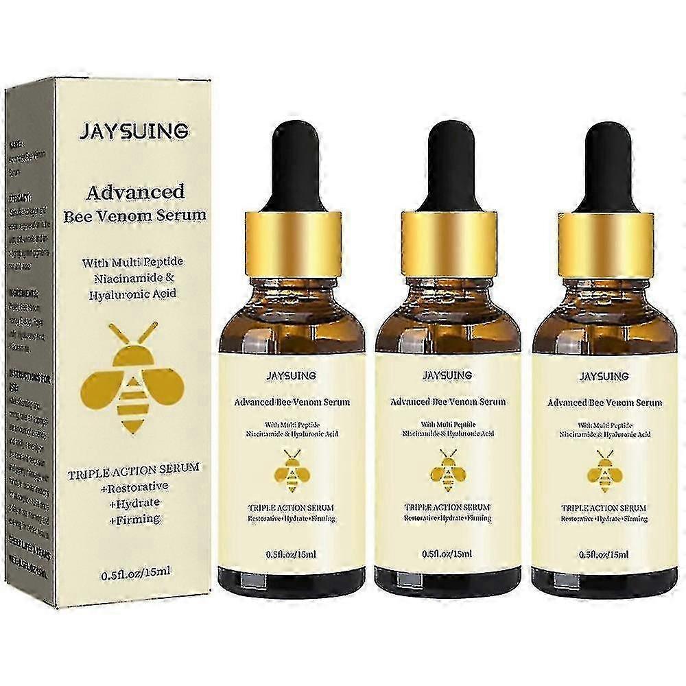 3x Advanced Bee-venom Serum Anti-aging Moisturizer For Face And Neck--