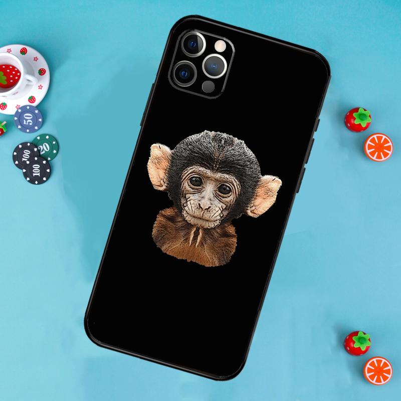 Чехол для телефона с обезьяной, гориллой, обезьяной, ребенком для iPhone 17 Air 13 16 15 11 12 14 Pro Max 13 12 mini 15 16 Plus 16e Чехол Funda
