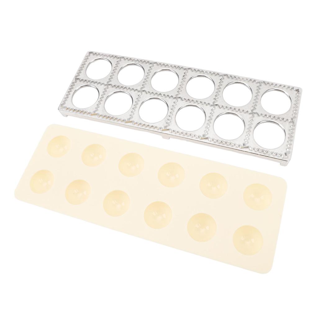 Пресс для равиоли из алюминиевого сплава, пластиковый инструмент для приготовления пельменей с деревянной скалкой для семьи