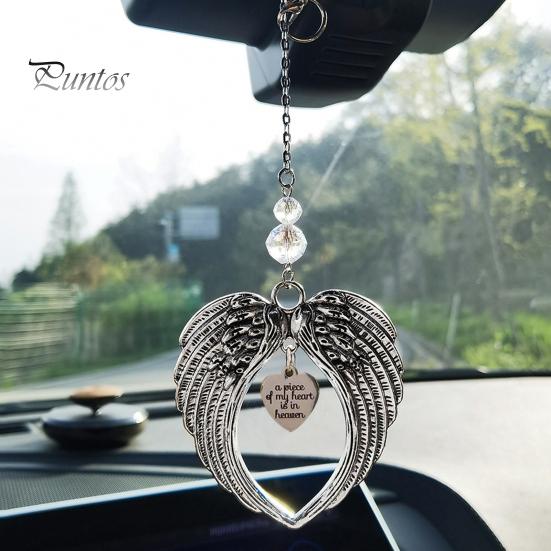 Рождественский мемориальный орнамент с крыльями ангела и ремешком, подвесной кулон в виде рождественской елки, подарок сочувствия