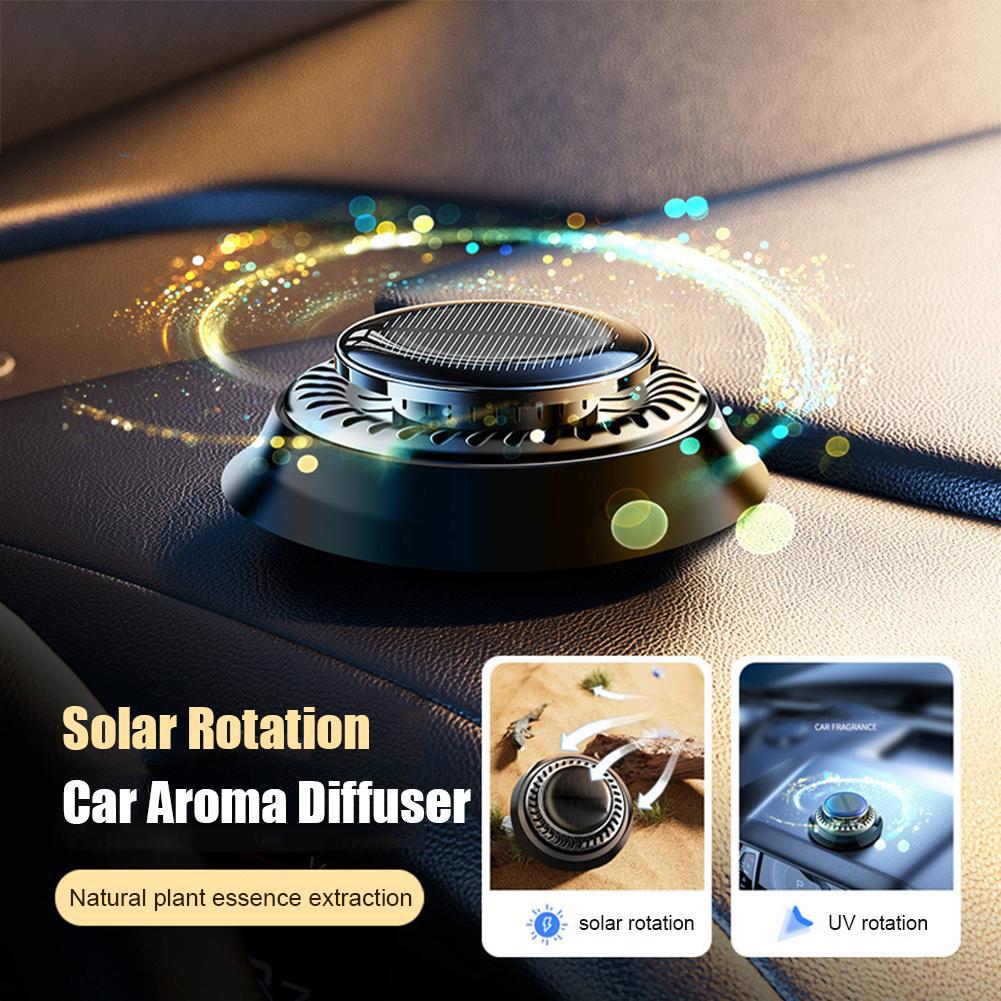 Solar Car Fragrance Diffuser Long Lasting Rotating Diffusers Deodorizing Aromatherapy Interior Oils Car Car Essential Car T5q4