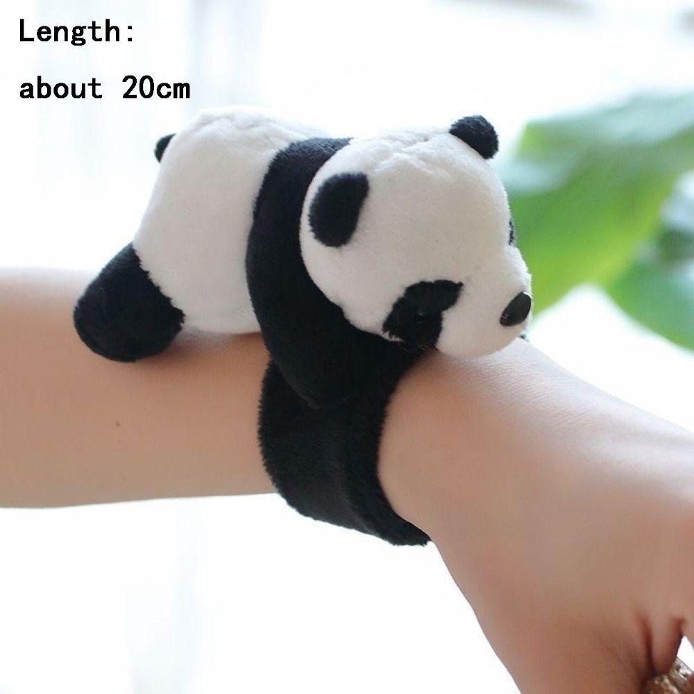 Soft Plush Hand Ring Lightweight Snap Wrap Kawaii Panda Slap Bracelet