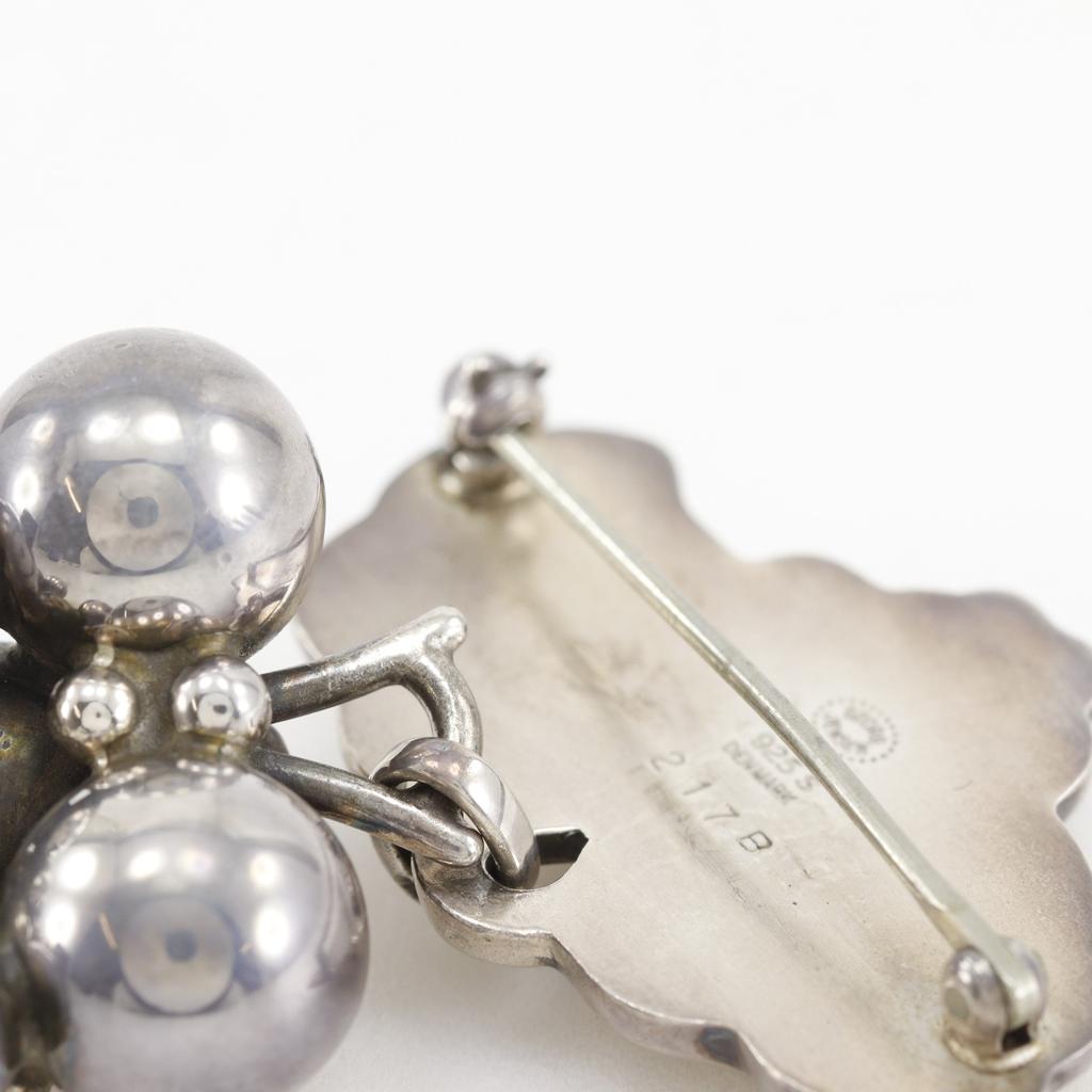 Georg Jensen Grape motif Brooch #217B Silver925 25.5g Women Used