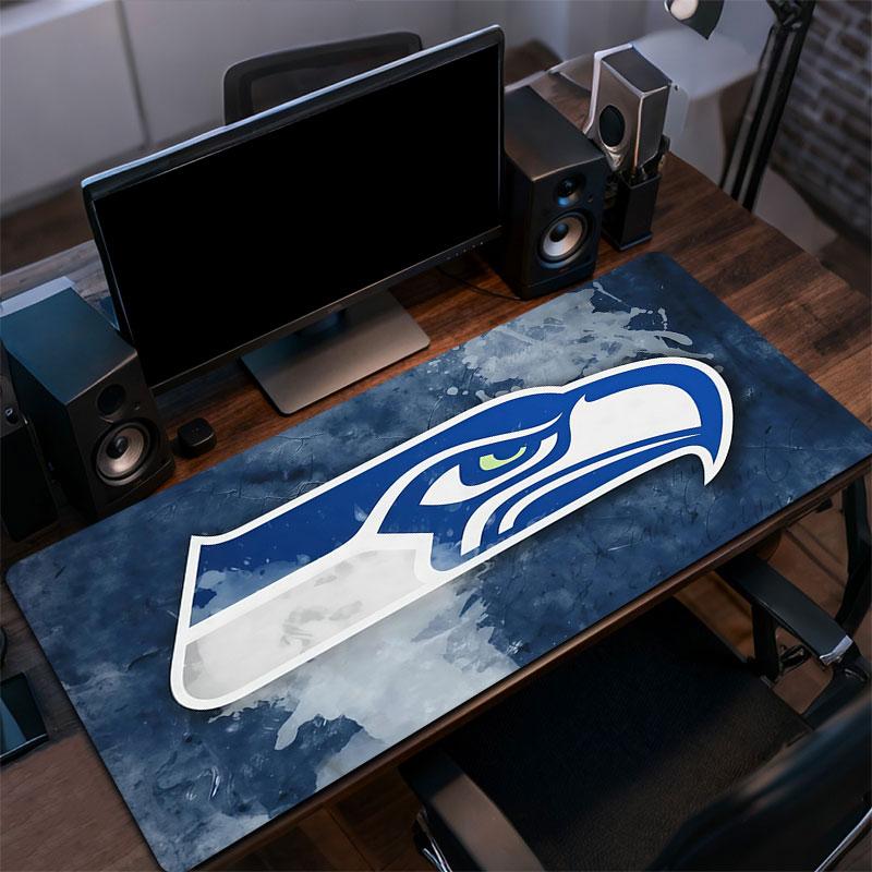 Seahawks Mouse Pad, Large Gaming Desk Mat, Non-slip XXL Mousepad for Laptop & Tablet, Mini PC Playmat with Stitched Edges