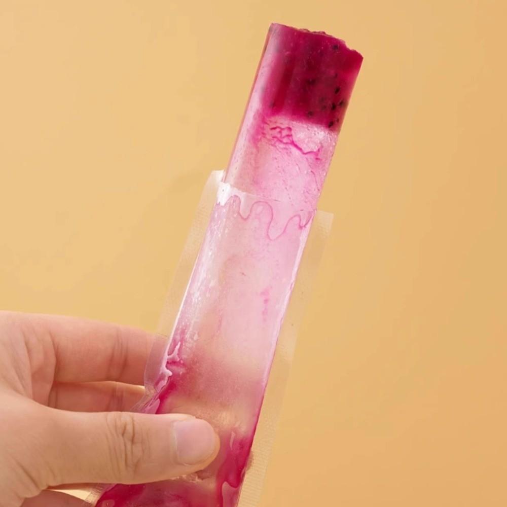100pcs Leak-Proof Disposable Transparent Ice Lolly Bag Self Seal Ice Cube Mold Ice Bags  Cool Summer