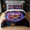 West Ham United Football Design Bed Bedding Set 1 Duvet Cover + 2 Pillowcases Soft Breathable Household Bed Linens