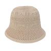 New double-sided knitted bucket hat women's versatile sun hat summer thin breathable sunscreen face hat