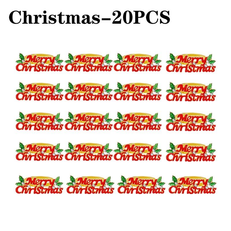 Рождественский декор стола в ресторане Прочные металлические праздничные аксессуары с дизайном Merry Christmas для домашнего рождественского украшения