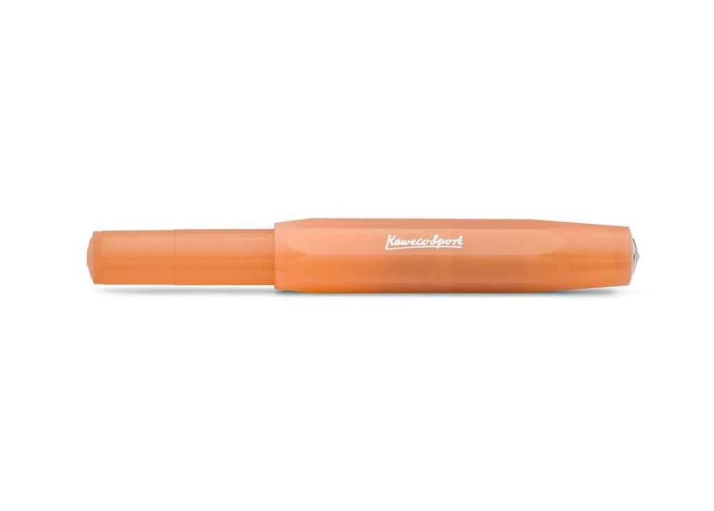 Kaweco Frosted Sport Soft Mandarin Fountain Medium Officially Imported Pen, Nib, FRFP-SM,
