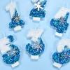 Ice Snowflake Theme 0-9 Number Candle Cake Decor Princess Birthday Cake Toppers Wedding Party Cake Decoration Christmas Supplies