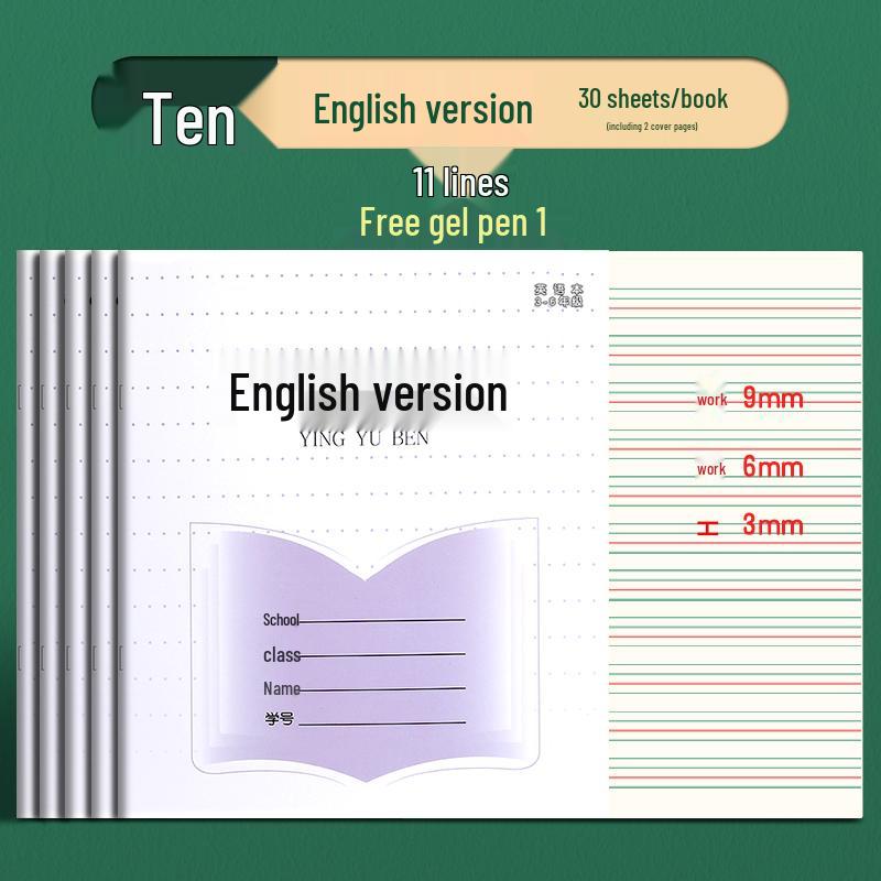Улучшенный рабочий тетрадь для начальной школы, 3-6 классы: Язык, Английский, Сочинение и Математика