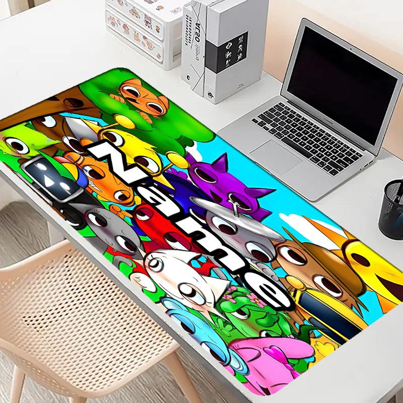 Custom Name Personalized Sprunki Game Pattern Mousepad, Laptop PC Desk Mat, Decorative Desk Mat for Home Keyboard Pad Gift