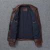 Chinese Size Vintage Red Brown Genuine Leather Jacket Men Soft Real Cowhide Black Winter Coat Biker Jackets Jaqueta Masculina De Couro