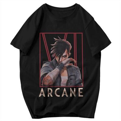 Мужская футболка Arcane Сезон 2 Vi Подарки Y2K Графические футболки Унисекс Одежда Футболки