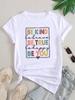 (Asian Size) Women Letter Flower Lovely Cute Tee Top Clothing Casual Short Sleeve T Shirt Fashion Print Lady Female Graphic T-shirts
