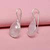 Rose Quartz 925 Sterling Silver Drop Earrings, Gemstone Handmade Dangle Earrings