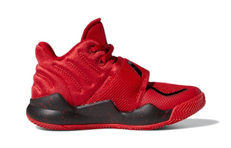 Adidas Deep Threat C Mid top Vintage Basketball Shoes Red Children Aged 3 7 Years Old FZ1483