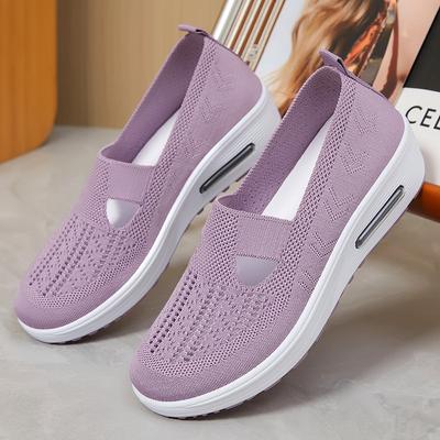 Туфли для мамы среднего и пожилого возраста 2025 лето новые туфли для ходьбы сетчатые туфли удобные повседневные туфли на одной педали
