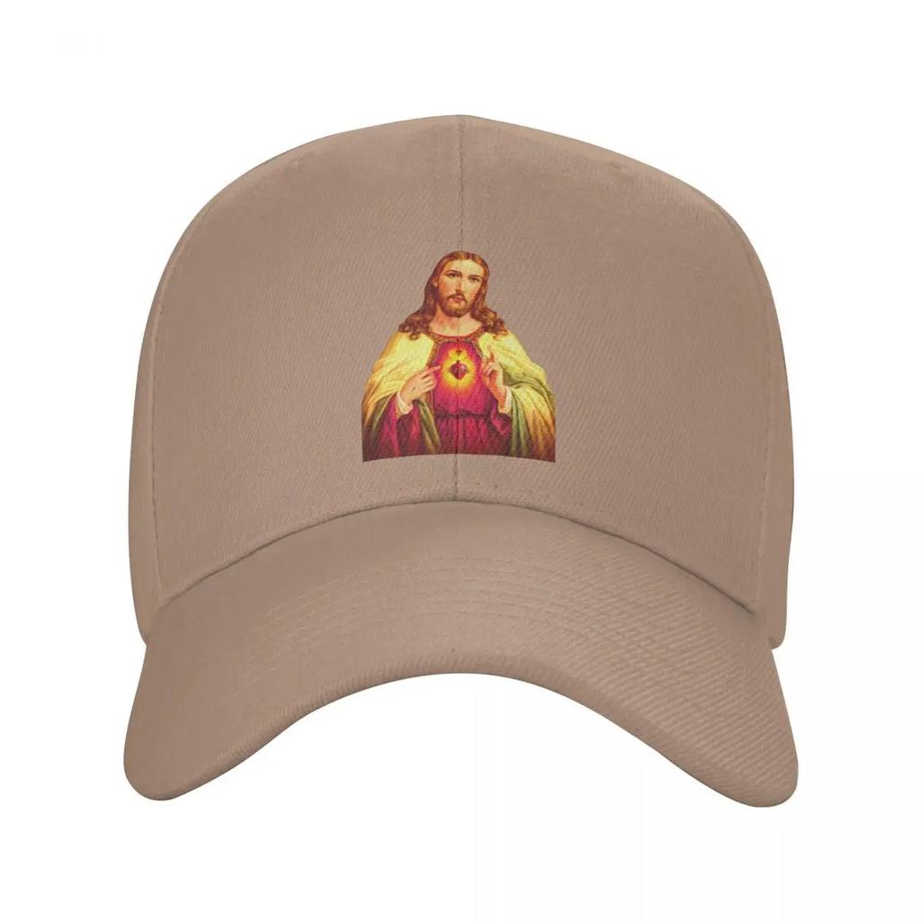 Custom Cool Sacred Heart Of Jesus Baseball Cap Women Unisex Adjustable Unisex Christian Catholic God Dad Hat Spring Sun Hat
