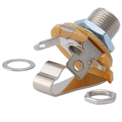 Musiclily Pro 6.35 Mm Open Jack, Metric Size, Mono, for Electric Guitar/Bass, Nickel
