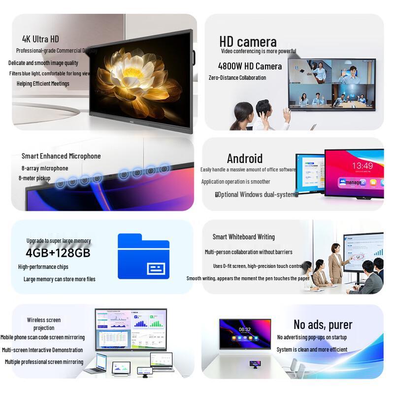 AOC 55-inch 4K UHD Interactive Conference Display (CN version)