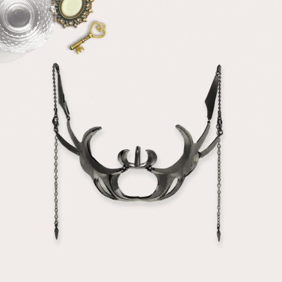 Металлическая полумаска Yousheng с цепочкой для лица, аксессуары, маска эльфа, костюм для косплея, реквизит для карнавала, бара, маскарадного костюма на Хэллоуин