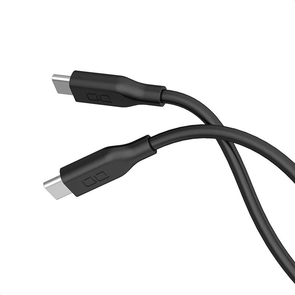 CIO Soft Silicone Cable C To C 240W PD Fast Charging Compatible with iPhone Google and Android (USB Type-C/USB-C) Cable, Tangle-Free, 15/16/MacBook