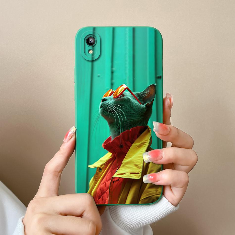 Для Vivo Y93 Y93S Y91C Y91i Y90 Y1S Чехол Модный Дизайн Защита Камеры Ударопрочная Задняя Крышка Мягкие Жидкий Силикон Чехлы для Телефона