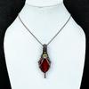 Garnet 999 Copper Wire Wrapped Pendant, Handmade Gemstone Pendant Jewelry, Gifts For Wife Brand New Pendant