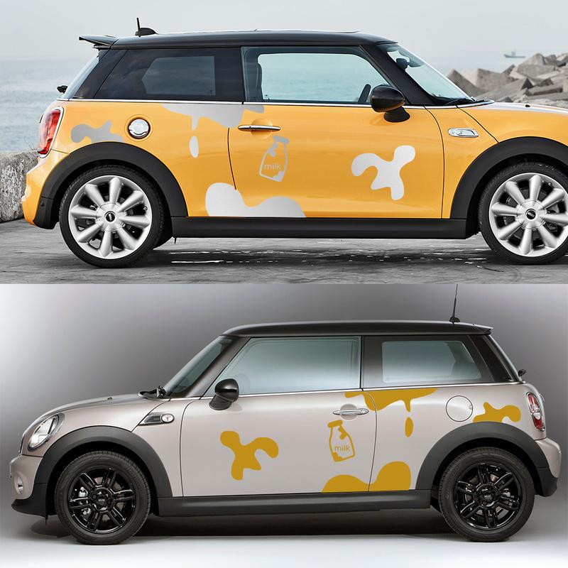 Car Sticker For MINI Cooper S R55 R56 F56 F55 F57 F60 R60 Countryman JCW Milk Element Style Vinyl Decals Auto Tuning Accessories