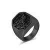 Vintage Hip Hop Wolf Head Titanium Steel Ring for Men Fashion Personalised Jewellery
