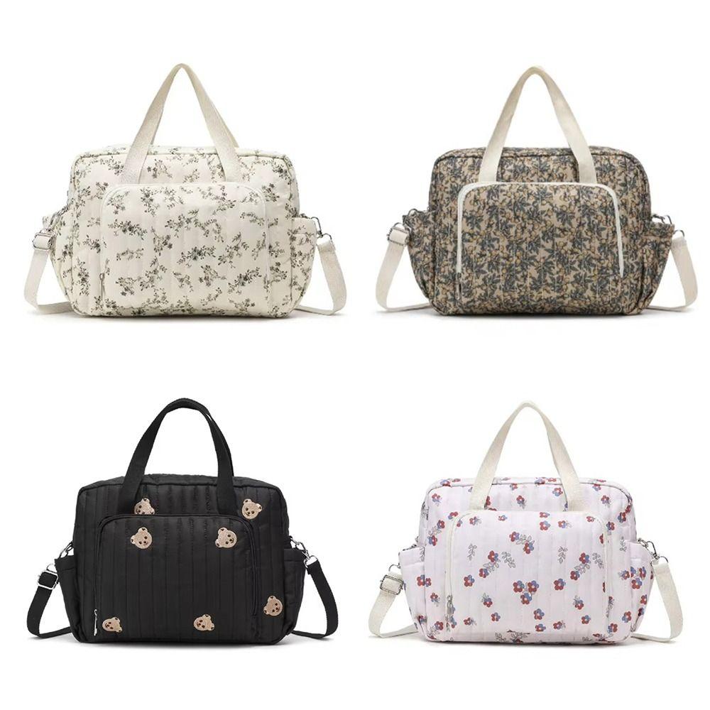 Fashion Multi-Pocket Newborn Baby Care Diaper Bag Waterproof Large Capacity Mummy Shoulder Bag Stroller Diaper Storage