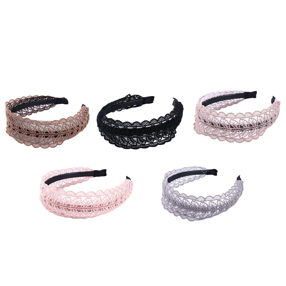 Design Resin Lace Leaves Headband Korean Style Hair Wear Women Hair Accessories Wide Side Hairband