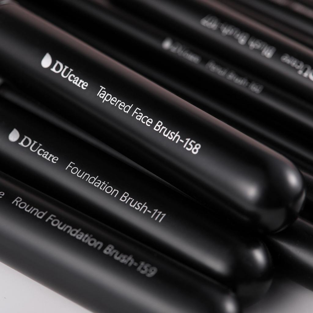 DUcare Профессиональный набор кистей для макияжа, 12 шт., пудра, основа для теней для век, лица, глаз, черные натуральные синтетические волосы, кисти для макияжа