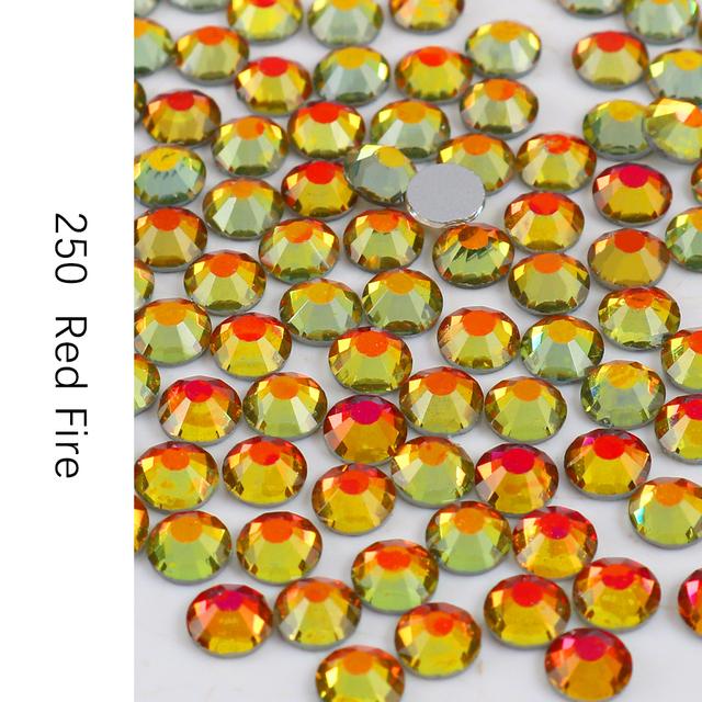 Стразы без горячей фиксации, кристалл Ab Ss3-Ss30, стразы для ногтей с плоской задней частью, стразы премиум-качества, блестящие стразы для ногтей, хрустальный камень