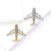Простая и стильная брошь в виде самолета из сплава со стразами, креативная универсальная брошь для мужского и женского костюма, корсажа, ювелирное украшение