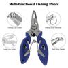 200pcs Assorted 5 Size Split Rings Stainless Steel Fishing Lures Tackle Connectors with Fishing Pliers