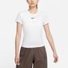 Nike Nsw Icon Clash Футболка с короткими рукавами и вышивкой, женские топы из дышащей ткани белого цвета DJ7159-100