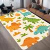 Whimsical Prehistoric Creature Area Rug for Bedroom Living Room Office Non Slip Washable Floor Mat Home Decorative Soft Carpet