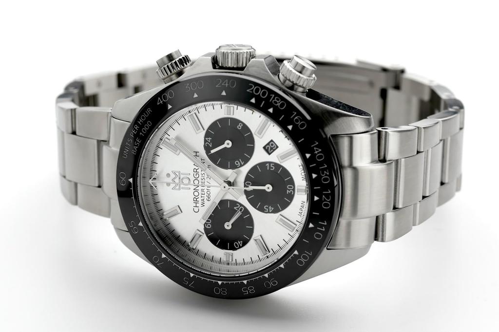 Хронограф Hyakuichi Керамический безель Серебристая панда SSV [HYAKUICHI 101] № 11 Дайверский