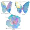 Новая 3D Голографическая Бабочка Разноцветное Ручное Искусство Витрина Сцена Планировка Гигантский Цветок Декор Украшения для Вечеринки