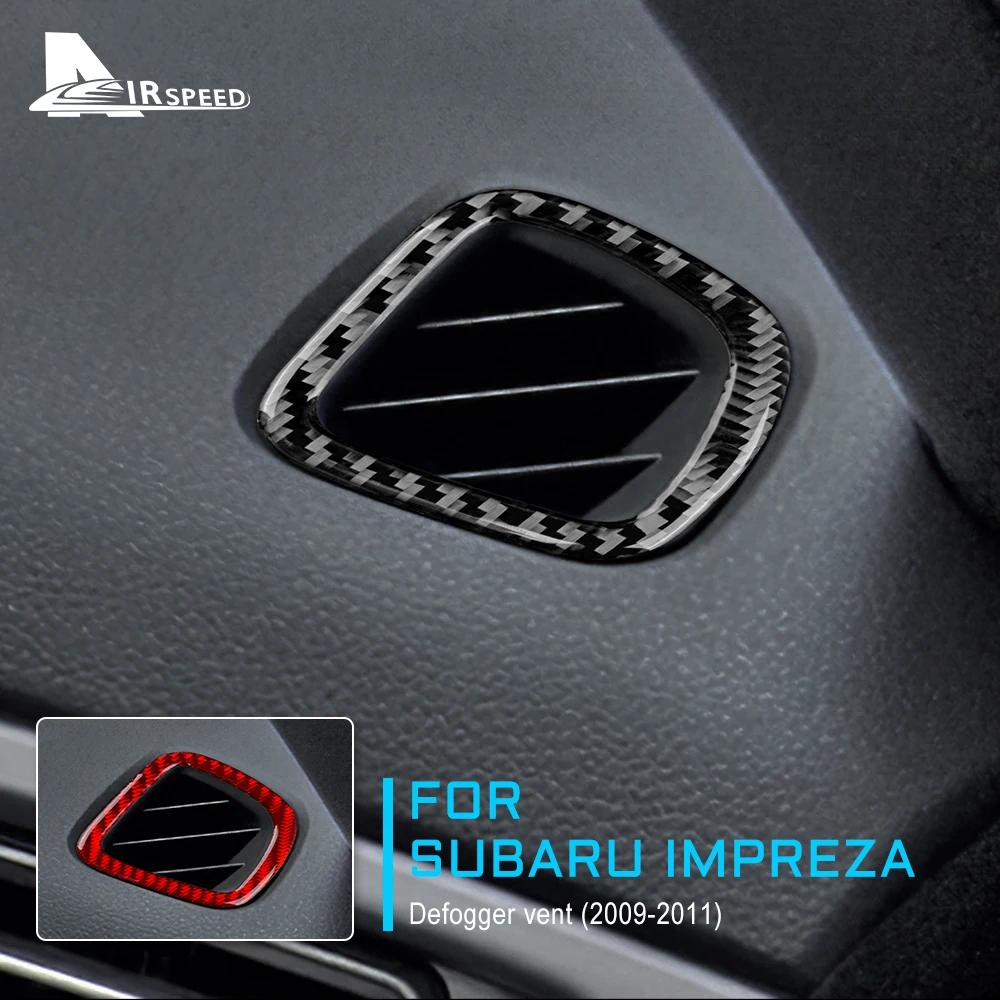 For Subaru Impreza 2009-2011 Real Soft Carbon Fiber Sticker Car Interior Side Air Outlet Defogger Vent Trim Frame Accessories