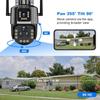 16MP 8K Wifi IP Camera 20X Zoom Four Lens Outdoor Wireless Security Camera PTZ 360 Smart Home Security Protection CCTV Wifi Surveillance Cameras
