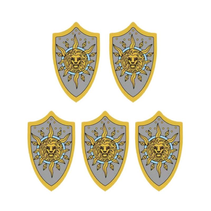 Средневековая Военная Война Армия Замок Рыцарь Солдат Фигурки Строительные Блоки Оружие Плащ Шлем Наплечник Флаг Воин Щит