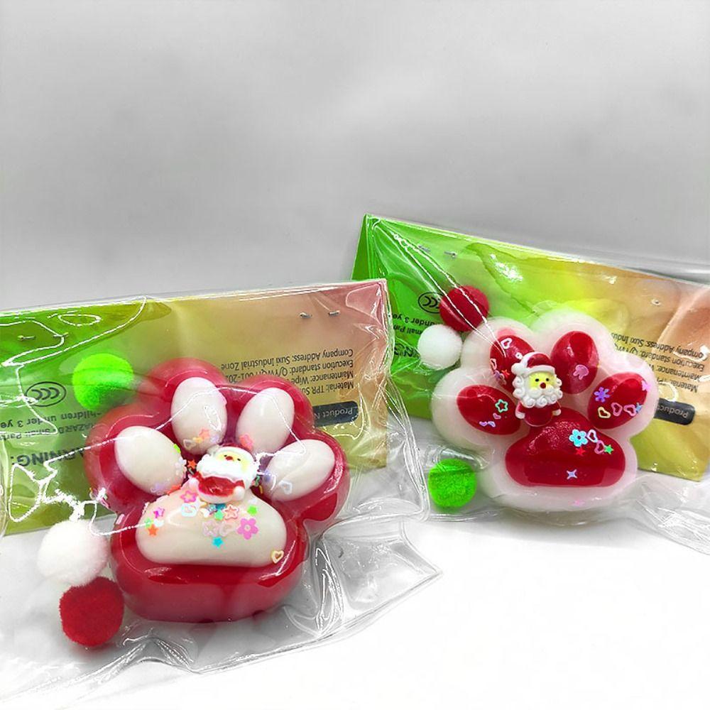 Разминание Мультяшная игрушка-фиджет Медленный отскок Игрушка-щипок Кошачья лапка Рождественская игрушка-кошачья лапка Сжимание Детские игрушки