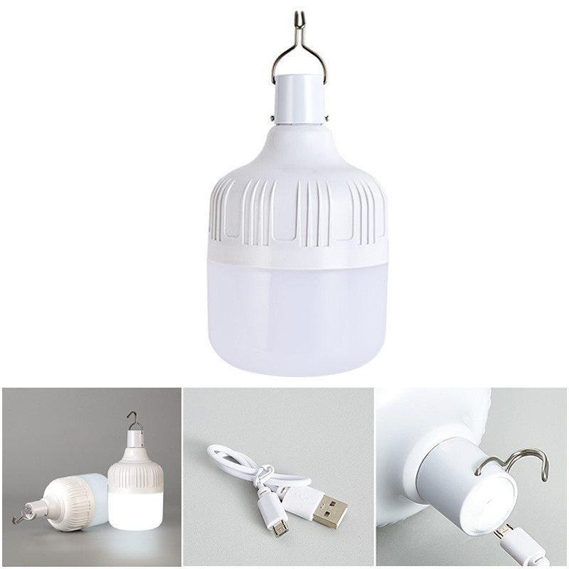 1 шт. USB перезаряжаемая светодиодная лампа 80 Вт для наружного кемпинга, ночной рыбалки, аварийное освещение